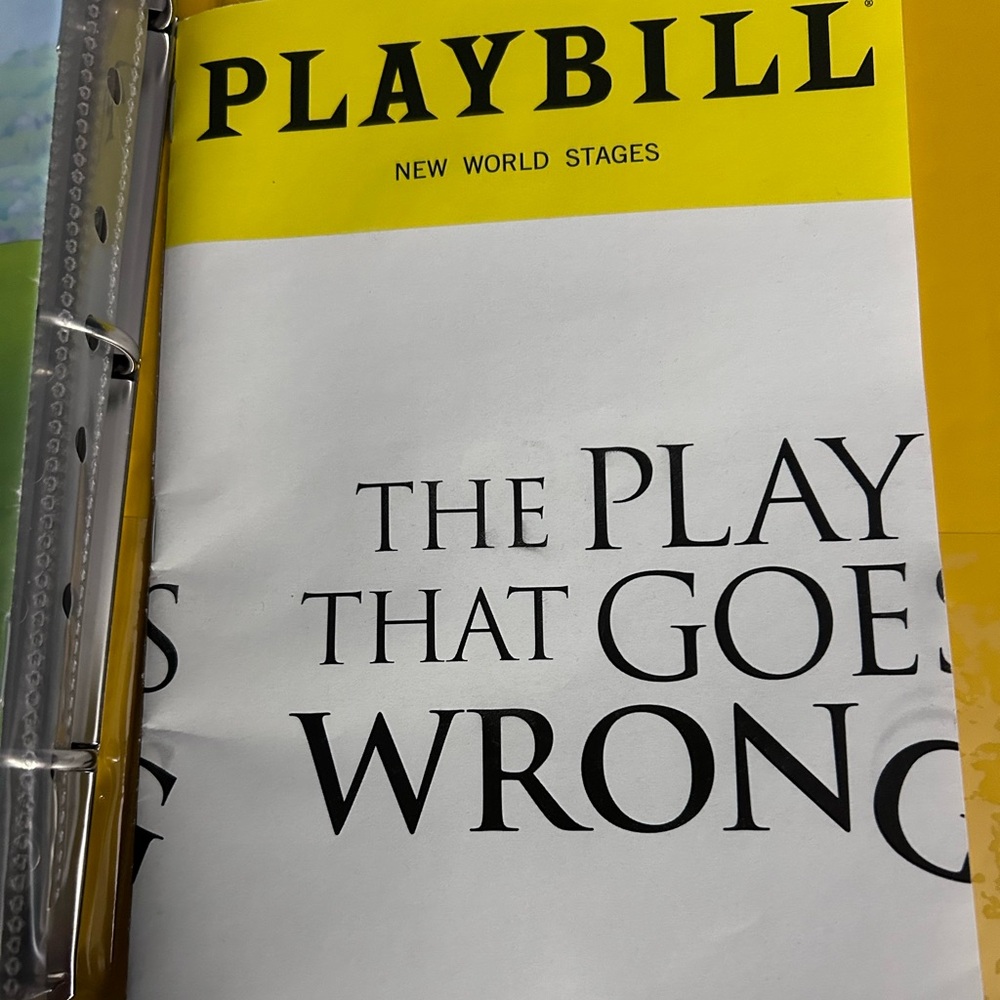 The Play that Goes Wrong broadway playbill